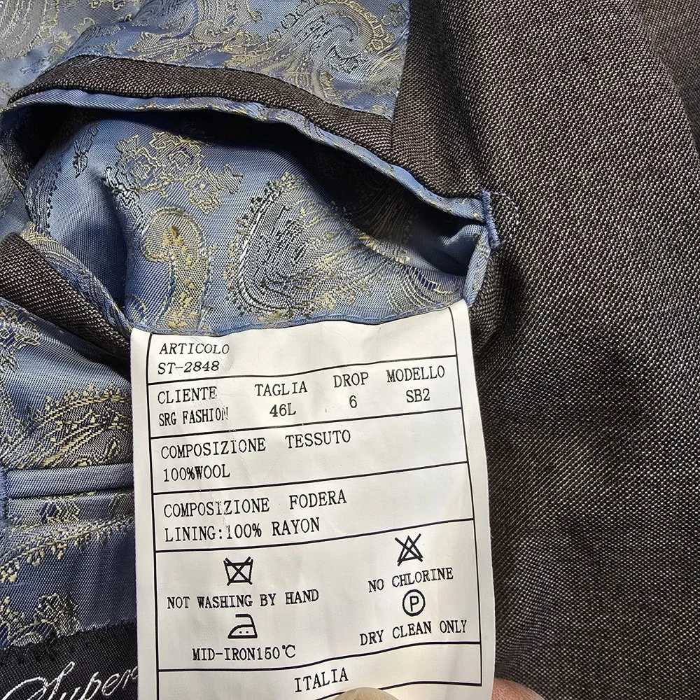 Sartoria Tosi Super 150's 100% Wool Blazer 46L Men Made In‎ Italy